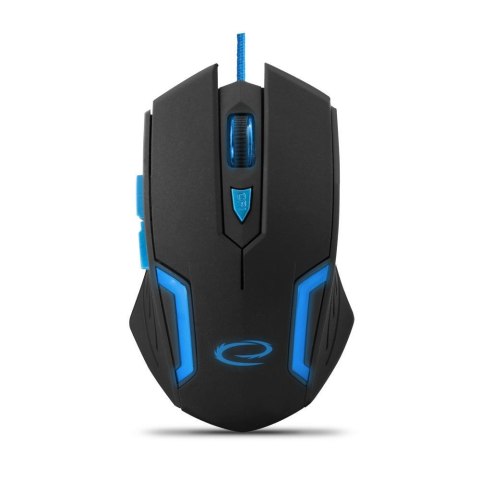 Mysz przewodowa Esperanza MX205 Fighter optyczna Gaming 6D USB czarno-niebieska ESPERANZA Mysz przewodowa Esperanza MX205 Fighter optyczna Gaming 6D USB czarno-niebieska ESPERANZA