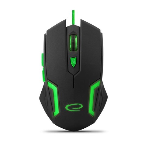 Mysz przewodowa Esperanza MX205 Fighter optyczna Gaming 6D USB czarno-zielona ESPERANZA Mysz przewodowa Esperanza MX205 Fighter optyczna Gaming 6D USB czarno-zielona ESPERANZA