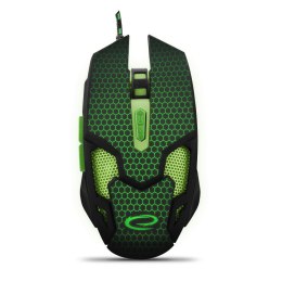 Mysz przewodowa Esperanza MX207 Cobra optyczna Gaming 6D USB czarno-zielona ESPERANZA