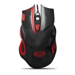 Mysz przewodowa Esperanza MX401 Hawk optyczna Gaming USB czarno-czerwona ESPERANZA
