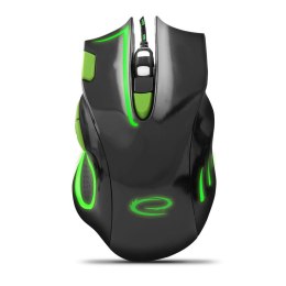 Mysz przewodowa Esperanza MX401 Hawk optyczna Gaming USB czarno-zielona ESPERANZA