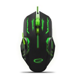 Mysz przewodowa Esperanza MX403 Apache optyczna Gaming 6D USB zielono-czarna ESPERANZA