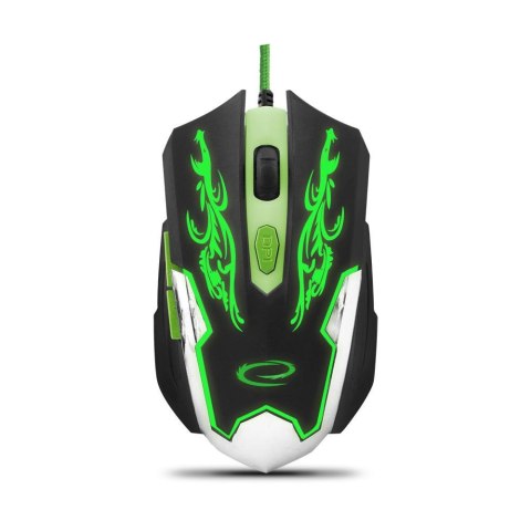 Mysz przewodowa Esperanza MX405 Cyborg optyczna Gaming 6D USB czarno-zielona ESPERANZA Mysz przewodowa Esperanza MX405 Cyborg optyczna Gaming 6D USB czarno-zielona ESPERANZA