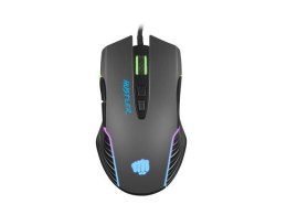 Mysz przewodowa Fury Hustler optyczna Gaming 6400 DPI czarna RGB Fury