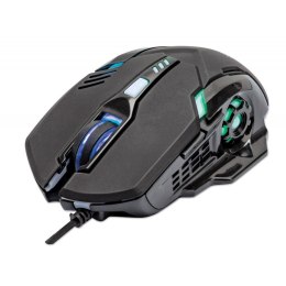 Mysz przewodowa Manhattan 3200dpi optyczna Gamingowa USB/LED Manhattan