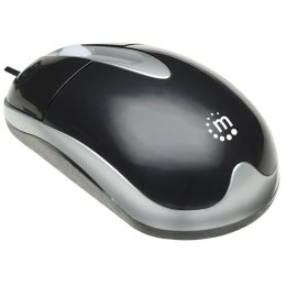 Mysz przewodowa Manhattan optyczna 1000dpi PS2 czarna Manhattan