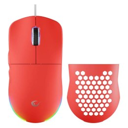 Mysz przewodowa Rampage BLINK-RED gamingowa, USB, 12800 DPI, RGB, sensor optyczny, czerwona Rampage
