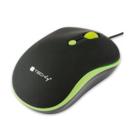 Mysz przewodowa Techly 1600dpi optyczna czarno-zielona Techly