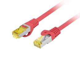 Patchcord Lanberg FTP kat.6A 0,25m LSZH CU fluke passed czerwony LANBERG
