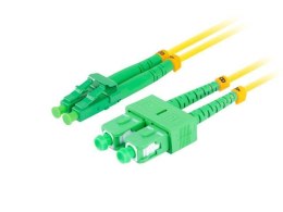 Patchcord światłowodowy Lanberg SM SC/APC-LC/APC DUPLEX 3.0mm LSZH G657A1 2m żółty LANBERG