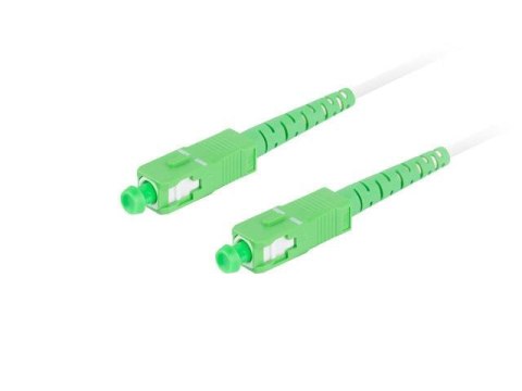 Patchcord światłowodowy Lanberg SM SC/APC-SC/APC SIMPLEX 3.0mm LSZH G657A2 35m biały LANBERG