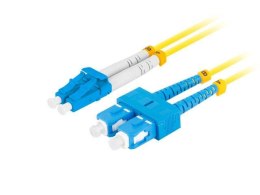 Patchcord światłowodowy Lanberg SM SC/UPC-LC/UPC DUPLEX 3.0mm LSZH G657A1 2m żółty LANBERG