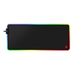 Podkładka Defender Gaming BLACK XXL LIGHT 780x300x4mm podświetlenie LED RGB + 2x HUB USB Defender