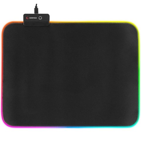 Podkładka pod mysz Rampage MP-21 gamingowa 25x33cm RGB czarna Rampage Podkładka pod mysz Rampage MP-21 gamingowa 25x33cm RGB czarna Rampage