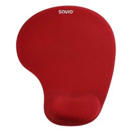 Podkładka pod mysz SAVIO MP-01R żelowa, czerwona Savio