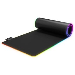 Podkładka pod mysz i klawiaturę Rampage MP-24 gamingowa 30x80cm RGB czarna Rampage