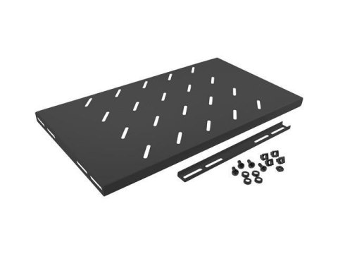 Półka do szaf 19" 450mm czarna Lanberg (1U/486x270mm udźwig do 120kg, montaż 4-punktowy) LANBERG