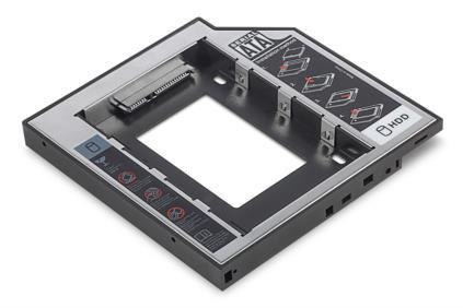 Ramka DIGITUS SSD/HDD do CD/DVD/Blu-ray, SATA na SATA, 12,7mm Digitus Ramka DIGITUS SSD/HDD do CD/DVD/Blu-ray, SATA na SATA, 12,7mm Digitus