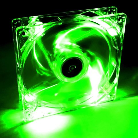 Wentylator systemowy Akyga AW-12A-BG 12cm LED zielony Molex AKYGA Wentylator systemowy Akyga AW-12A-BG 12cm LED zielony Molex AKYGA