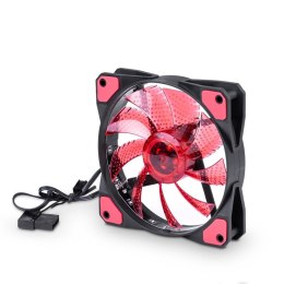 Wentylator systemowy Akyga AW-12C-BR 12cm 15LED czerwony Molex 3-pin AKYGA