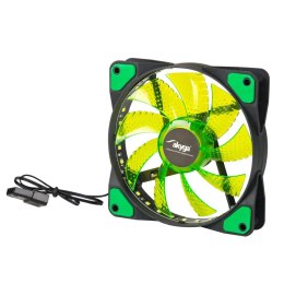 Wentylator systemowy Akyga AW-12E-BG 120mm 33 LED zielony Molex AKYGA