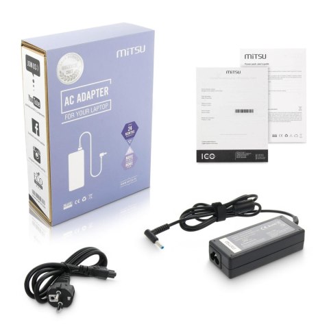 Zasilacz sieciowy Mitsu 19.5V 3.33A (4.5x3.0 pin) do notebooka HP Mitsu Zasilacz sieciowy Mitsu 19.5V 3.33A (4.5x3.0 pin) do notebooka HP Mitsu