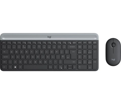 Zestaw bezprzewodowy klawiatura + mysz Logitech MK470 Slim Combo czarny Logitech Zestaw bezprzewodowy klawiatura + mysz Logitech MK470 Slim Combo czarny Logitech