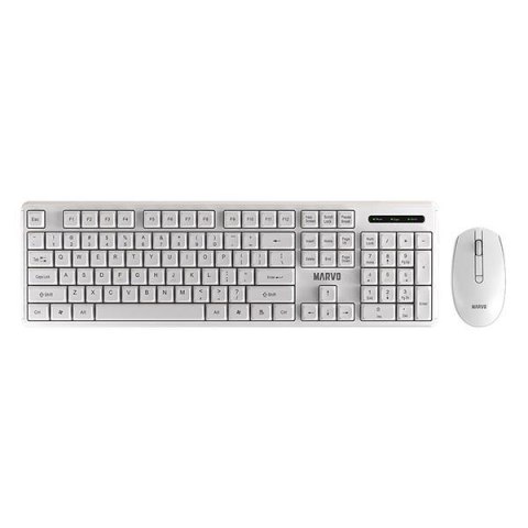 Zestaw bezprzewodowy klawiatura + mysz Marvo WS005 WH Office Marvo Zestaw bezprzewodowy klawiatura + mysz Marvo WS005 WH Office Marvo
