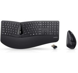 Zestaw bezprzewodowy klawiatura+mysz Perixx PERIDUO-605 Ergonomic czarny Perixx