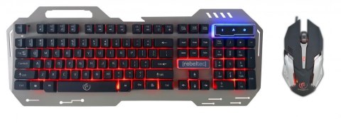 Zestaw przewodowy klawiatura + mysz Rebeltec INTERCEPTOR 2 Gaming USB szary metal Rebeltec Zestaw przewodowy klawiatura + mysz Rebeltec INTERCEPTOR 2 Gaming USB szary metal Rebeltec