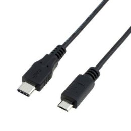 Kabel USB 2.0 Akyga AK-USB-16 micro USB B(M) - USB C(M) 1.0m czarny AKYGA