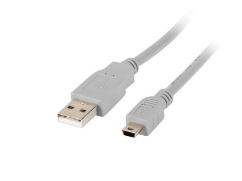 Kabel USB 2.0 Lanberg mini AM-BM5P(CANON) 1,8m szary LANBERG Kabel USB 2.0 Lanberg mini AM-BM5P(CANON) 1,8m szary LANBERG