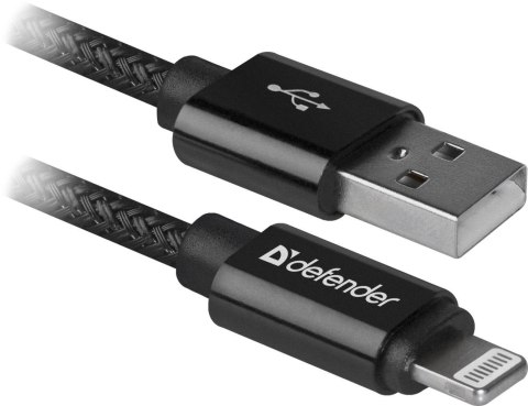 Kabel USB Defender USB-LIGHTNING 1m 2,1A czarny Defender