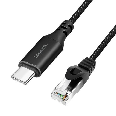 Kabel adapter LogiLink CU0410 Ethernet USB 3.2, C/M do RJ45/M, aktywny, 1 m LogiLink Kabel adapter LogiLink CU0410 Ethernet USB 3.2, C/M do RJ45/M, aktywny, 1 m LogiLink