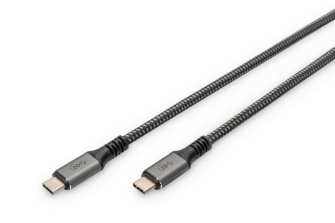 Kabel połączeniowy DIGITUS PREMIUM USB 4.0 Typ USB C/USB C M/M 20Gbps PD 3.0 60W 8K 30Hz czarny nylon 3m Digitus