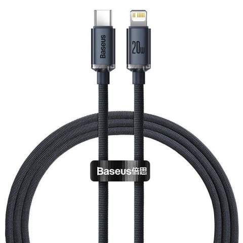 Kabel przewód USB-C / Typ-C - Lightning / iPhone 200cm Baseus Crystal CAJY000301 z obsługą szybkiego ładowania 20W PD Baseus