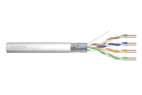 Kabel teleinformatyczny instalacyjny DIGITUS kat.5e, F/UTP, Eca, drut, AWG 24/1, PVC, 305m, szary, karton Digitus Kabel teleinformatyczny instalacyjny DIGITUS kat.5e, F/UTP, Eca, drut, AWG 24/1, PVC, 305m, szary, karton Digitus