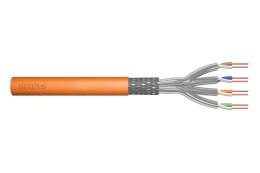 Kabel teleinformatyczny instalacyjny DIGITUS kat.7, S/FTP, Dca, drut, AWG 23/1, LSOH, 100m, pomarańczowy Digitus