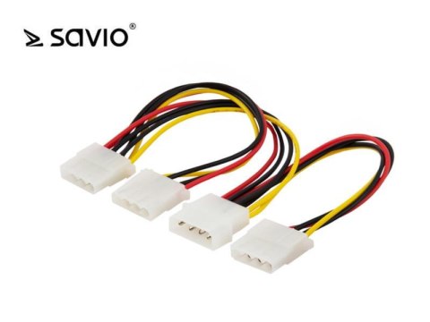 Kabel zasilający Savio AK-16 Molex 4 pin M - 3x Molex 4 pin F Savio Kabel zasilający Savio AK-16 Molex 4 pin M - 3x Molex 4 pin F Savio
