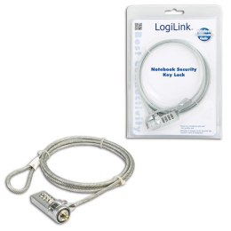 Linka zabezpieczająca do notebooka LogiLink NBS002 szyfr LogiLink