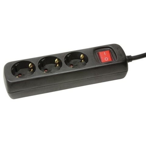 Listwa zasilająca LogiLink LPS206B 3 gniazda ON/OFF 1,4m czarna LogiLink Listwa zasilająca LogiLink LPS206B 3 gniazda ON/OFF 1,4m czarna LogiLink