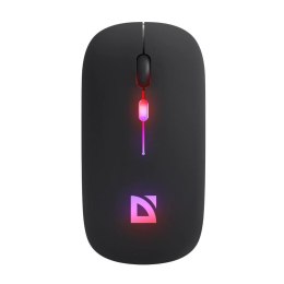 Mysz bezprzewodowa Defender TOUCH MM-997 optyczna 1600dpi 2.4 GHz + Bluetooth czarna RGB AKUMULATOR bezklikowa silent Defender