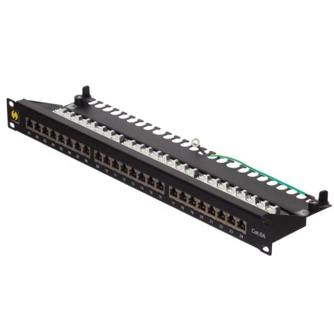 Patch panel 19" Netrack 24-porty kat. 6A FTP wyposażony NETRACK