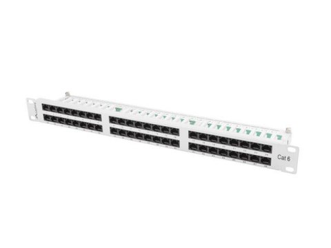 Patch panel Lanberg PPU6-1048-S 48 port 1U kat.6 szary LANBERG Patch panel Lanberg PPU6-1048-S 48 port 1U kat.6 szary LANBERG