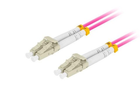 Patchcord światłowodowy Lanberg MM LC/UPC-LC/UPC DUPLEX 3.0mm OM4 50/125 LSZH 10m fioletowy LANBERG