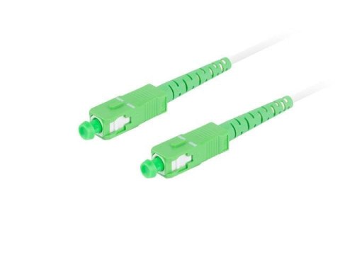 Patchcord światłowodowy Lanberg SM SC/APC-SC/APC SIMPLEX 3.0mm G657B3 30m biały LANBERG