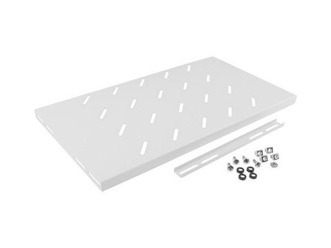 Półka do szaf 19" 450mm szara Lanberg (1U/486x270mm udźwig do 120kg, montaż 4-punktowy) LANBERG