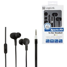Słuchawki z mikrofonem HS0042 LogiLink czarne LogiLink