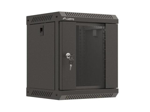 Szafa instalacyjna Rack Lanberg Wisząca 10" 6U 300x300 Drzwi przeszklone (flat pack) Czarna LANBERG Szafa instalacyjna Rack Lanberg Wisząca 10" 6U 300x300 Drzwi przeszklone (flat pack) Czarna LANBERG