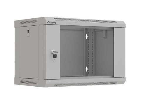 Szafa instalacyjna Rack wisząca 19" 6U 540x350 szara Drzwi przeszklone Lanberg (flat pack) LANBERG Szafa instalacyjna Rack wisząca 19" 6U 540x350 szara Drzwi przeszklone Lanberg (flat pack) LANBERG